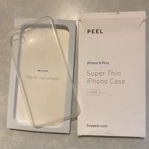 Peel I phone 8 plus phone case in clear.